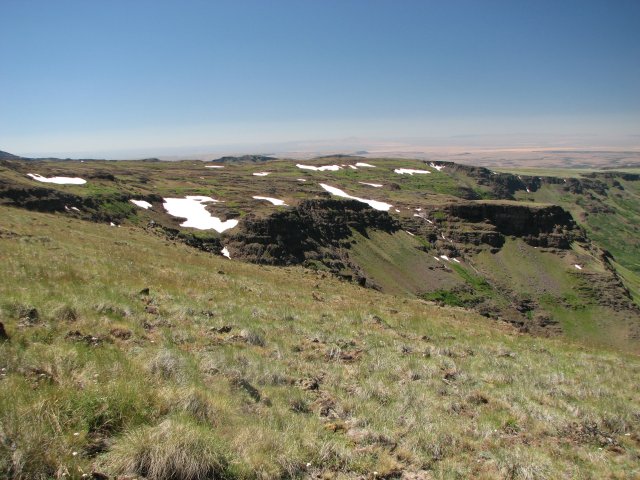 Snow at Big Indian Gorge, in mid-August